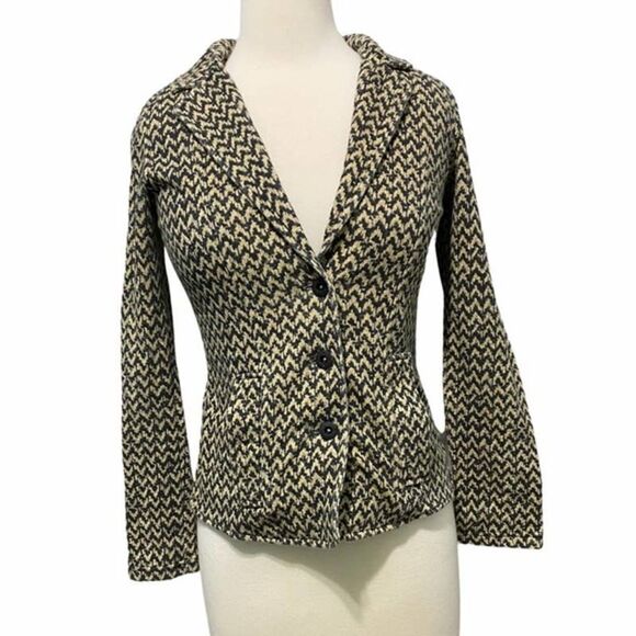 Hurley Winchester‎ Chevron Print Blazer Tan Small - Picture 10 of 16